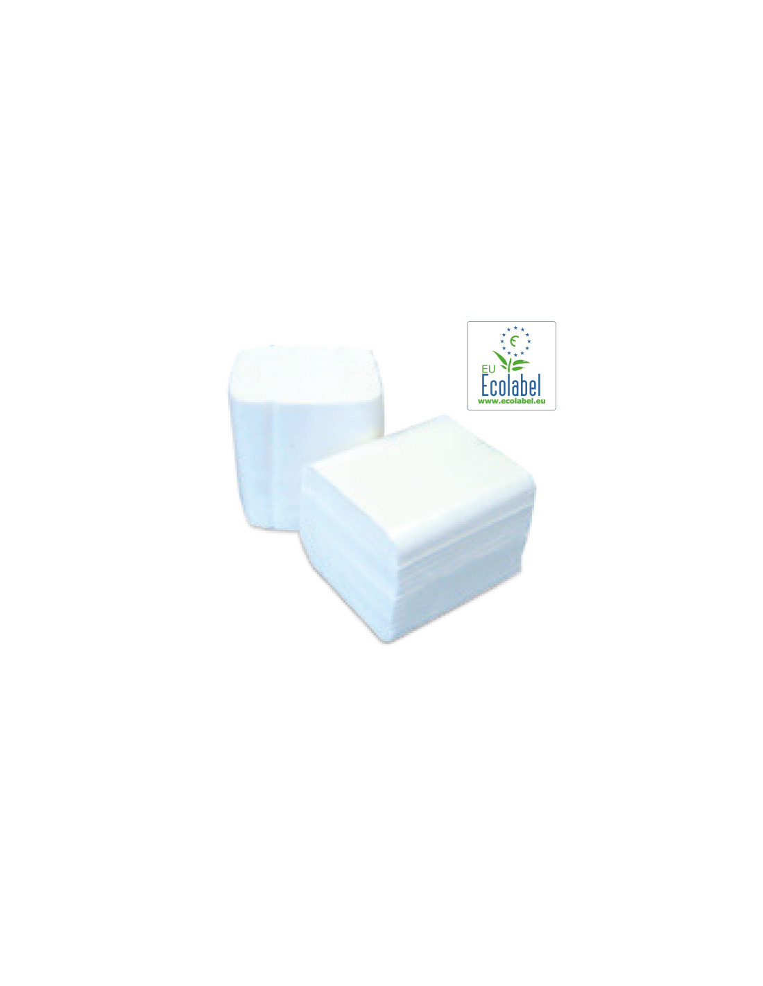 Papier hygiénique - rouleaux système, 2 plis, qualité recyclée 1x24pc -  Blanc - perforé, 714 feuilles = 100 m/rouleau ; 2x16=32 g/m2